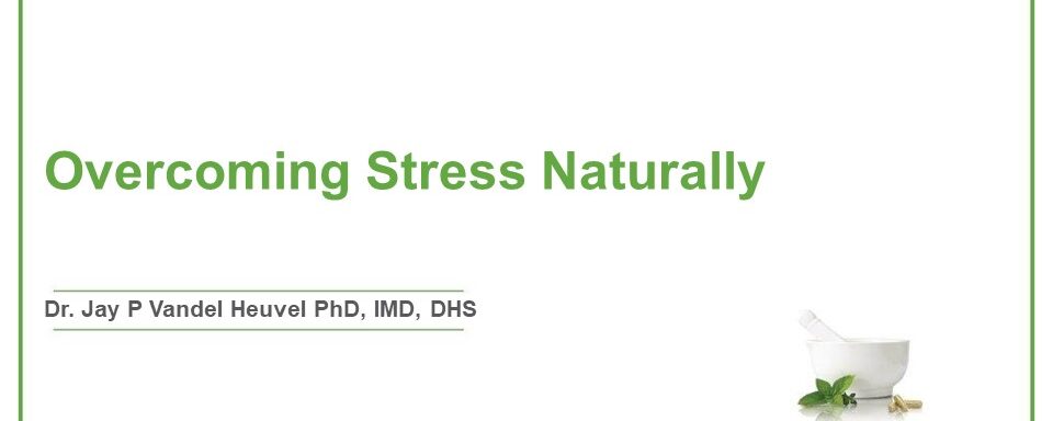 Overcoming Stress Naturally | Dr. Jay P Vandel Heuvel (vidéo en anglais)